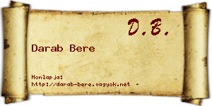 Darab Bere névjegykártya